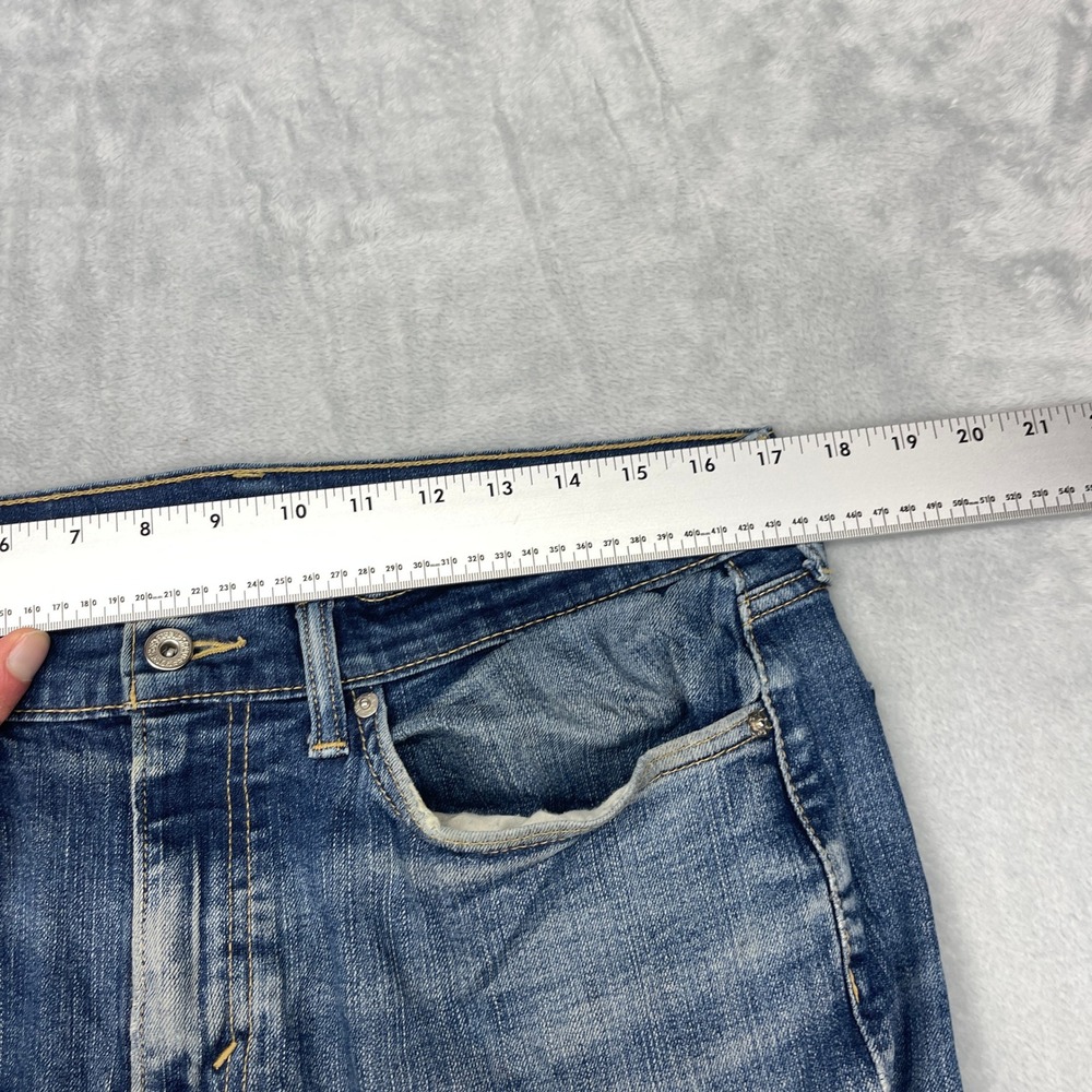 Levi's 514 Jeans Mens 34x30 Blue Denim Faded Double Stitch‎ Red Tab Straight Leg - Picture 7 of 10